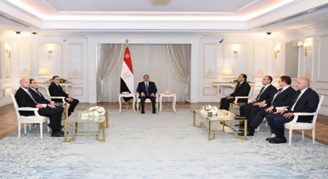 الرئيس السيسي يستقبل الدبيبة
